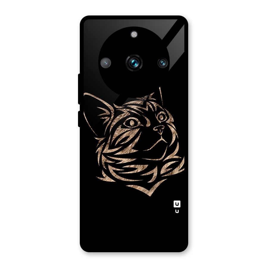 Tribal Cat Glass Back Case for Realme 11 Pro