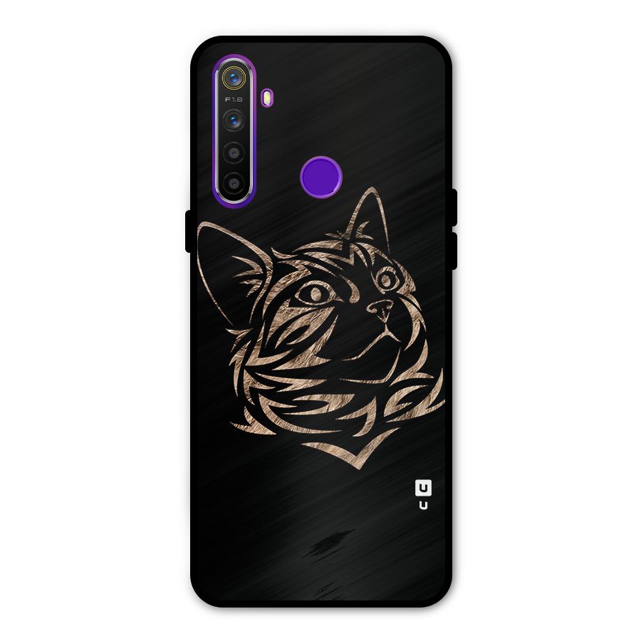 Tribal Cat Glass Back Case for Realme 5s