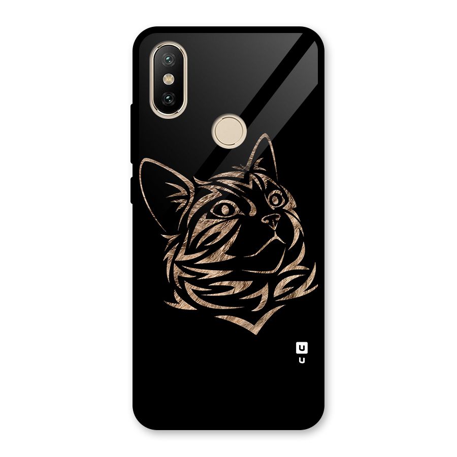 Tribal Cat Glass Back Case for Redmi A2