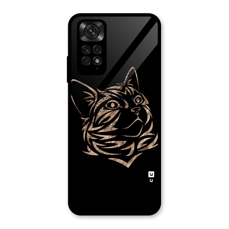 Tribal Cat Glass Back Case for Redmi Note 11S