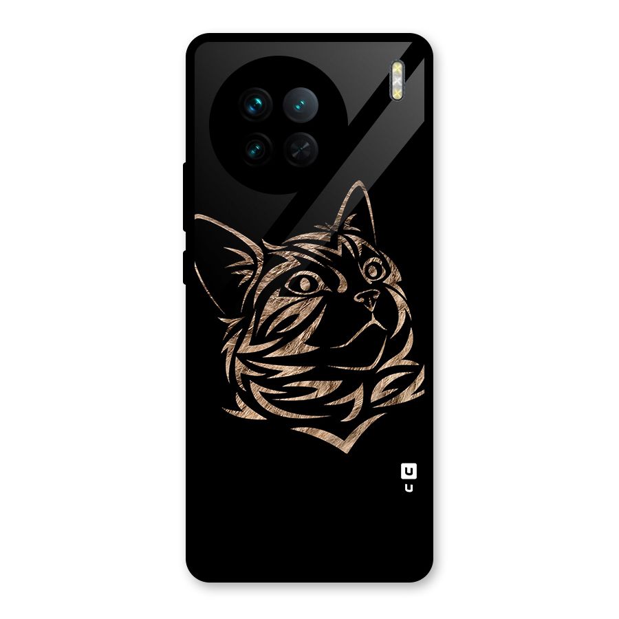 Tribal Cat Glass Back Case for Vivo X90