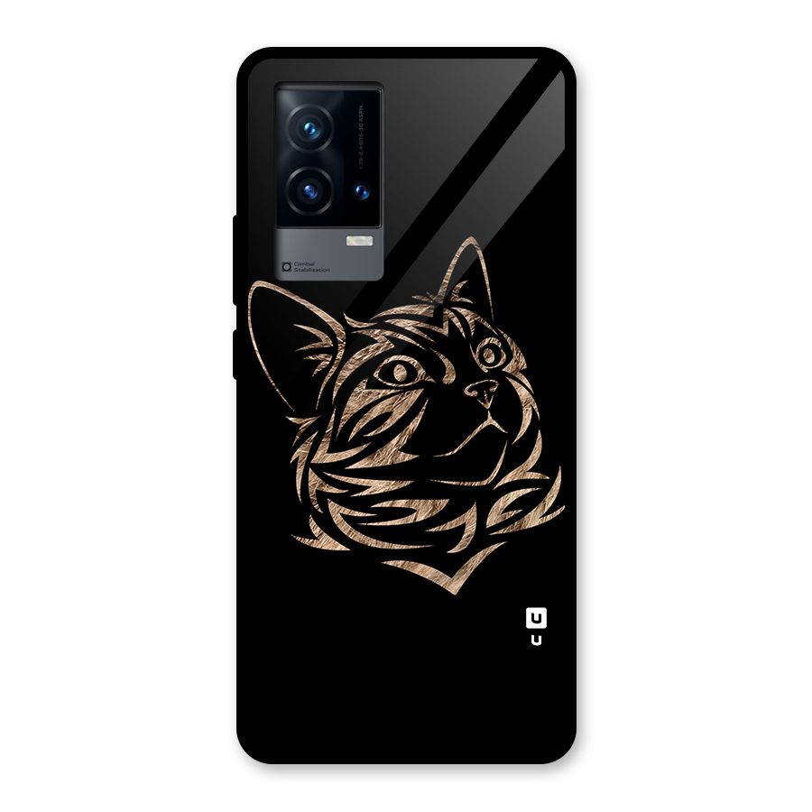 Tribal Cat Glass Back Case for iQOO 9 5G