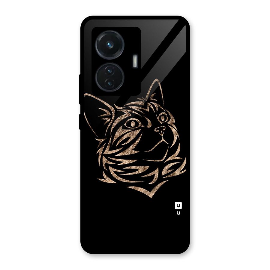 Tribal Cat Glass Back Case for iQOO Z6 44W