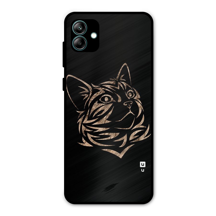 Tribal Cat Metal Back Case for Galaxy A04
