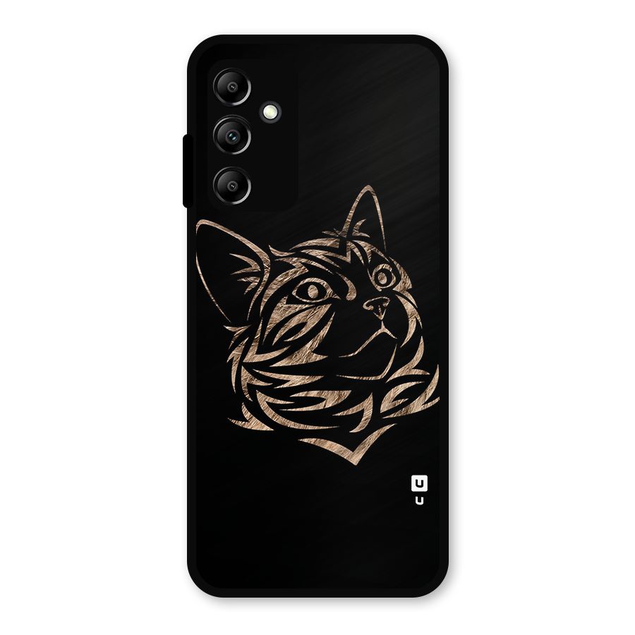 Tribal Cat Metal Back Case for Galaxy A14 5G