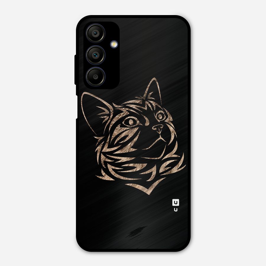 Tribal Cat Metal Back Case for Galaxy A15 5G