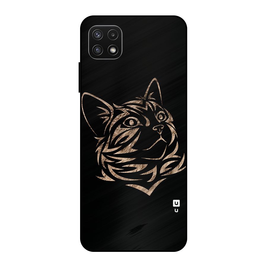 Tribal Cat Metal Back Case for Galaxy A22 5G