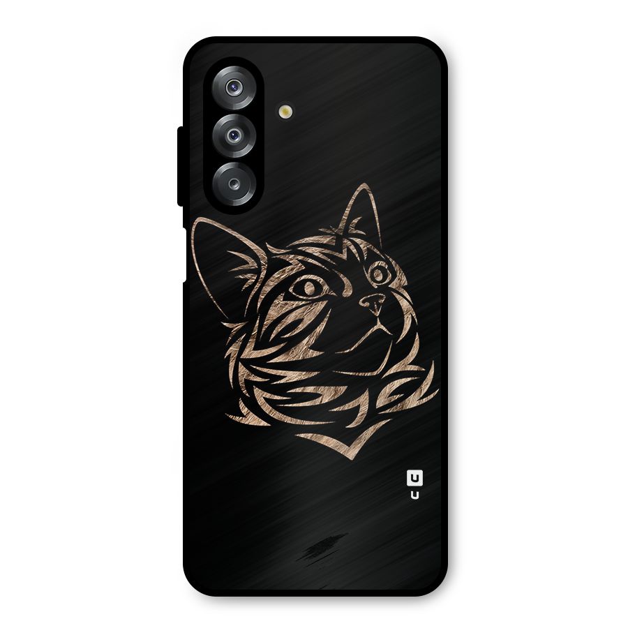 Tribal Cat Metal Back Case for Galaxy A26