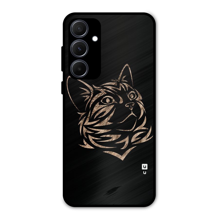 Tribal Cat Metal Back Case for Galaxy A35