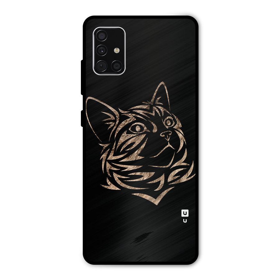 Tribal Cat Metal Back Case for Galaxy A51