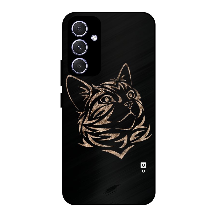 Tribal Cat Metal Back Case for Galaxy A54