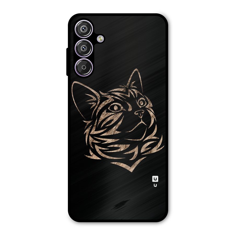Tribal Cat Metal Back Case for Galaxy F15