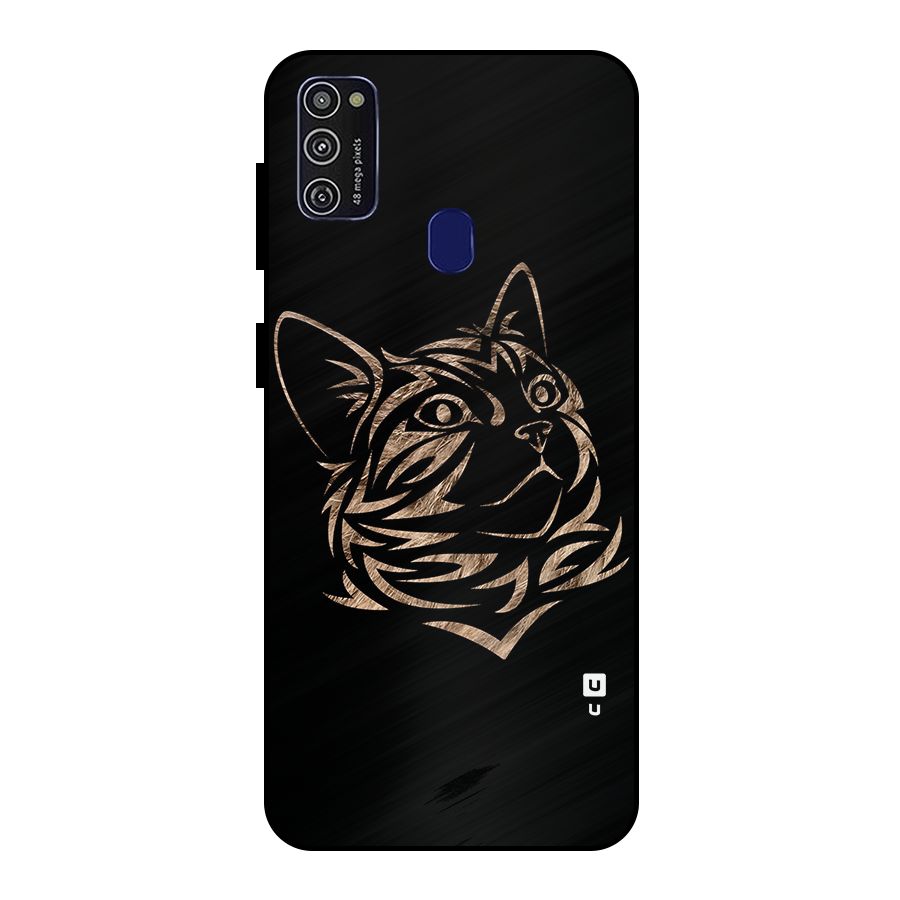 Tribal Cat Metal Back Case for Galaxy M21