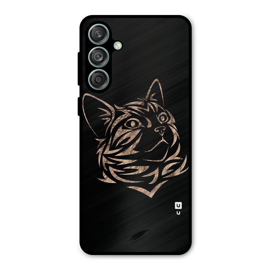 Tribal Cat Metal Back Case for Galaxy M55 5G