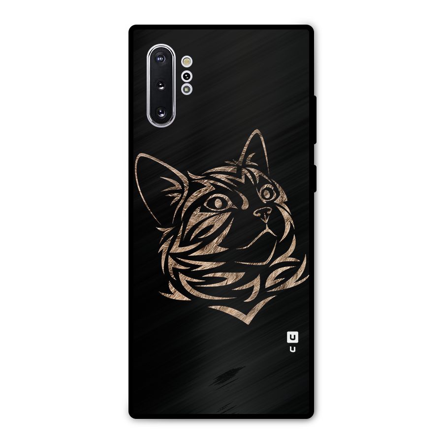 Tribal Cat Metal Back Case for Galaxy Note 10 Plus