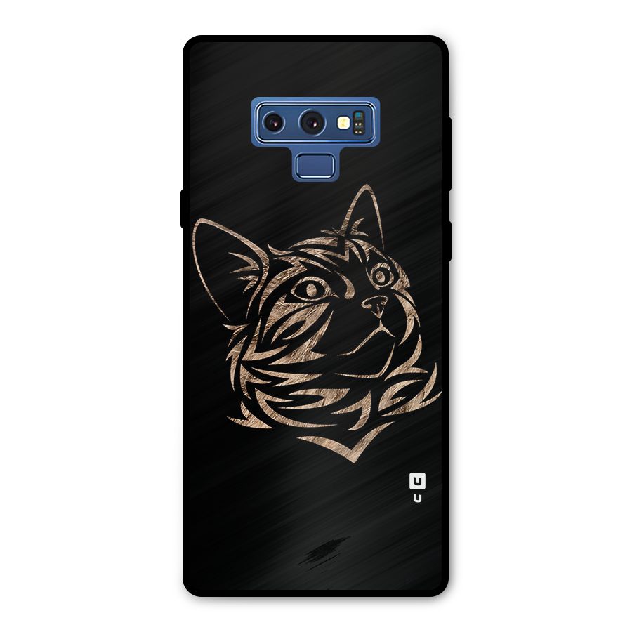 Tribal Cat Metal Back Case for Galaxy Note 9