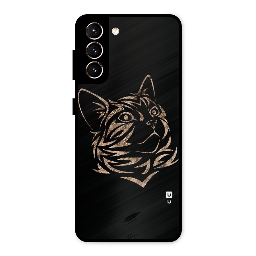 Tribal Cat Metal Back Case for Galaxy S21 5G
