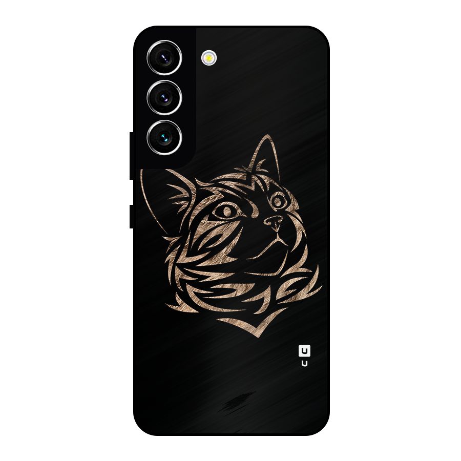 Tribal Cat Metal Back Case for Galaxy S22 5G