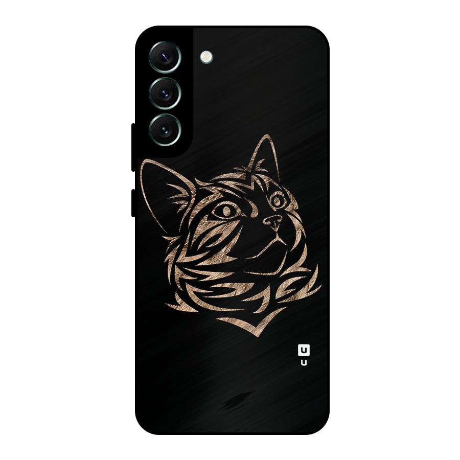 Tribal Cat Metal Back Case for Galaxy S22 Plus 5G