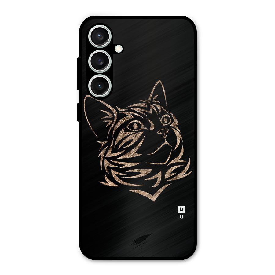 Tribal Cat Metal Back Case for Galaxy S23 FE