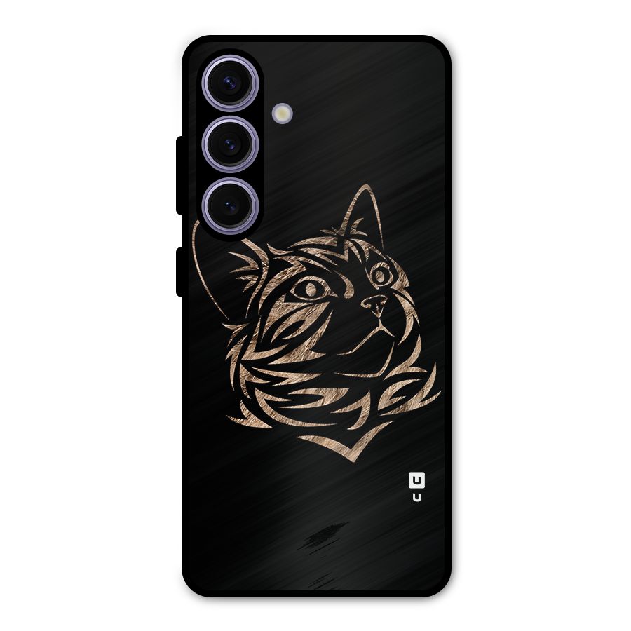 Tribal Cat Metal Back Case for Galaxy S24