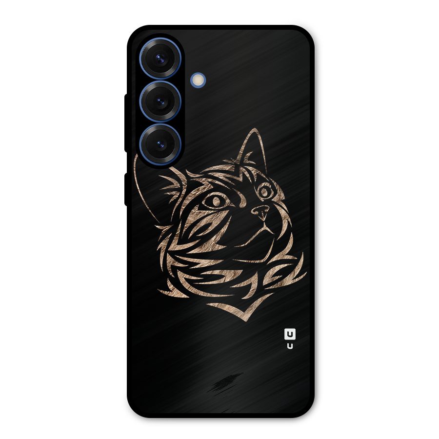 Tribal Cat Metal Back Case for Galaxy S25