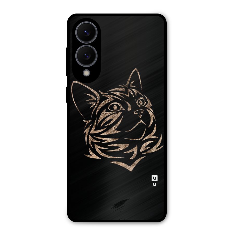 Tribal Cat Metal Back Case for Galaxy S25 Edge