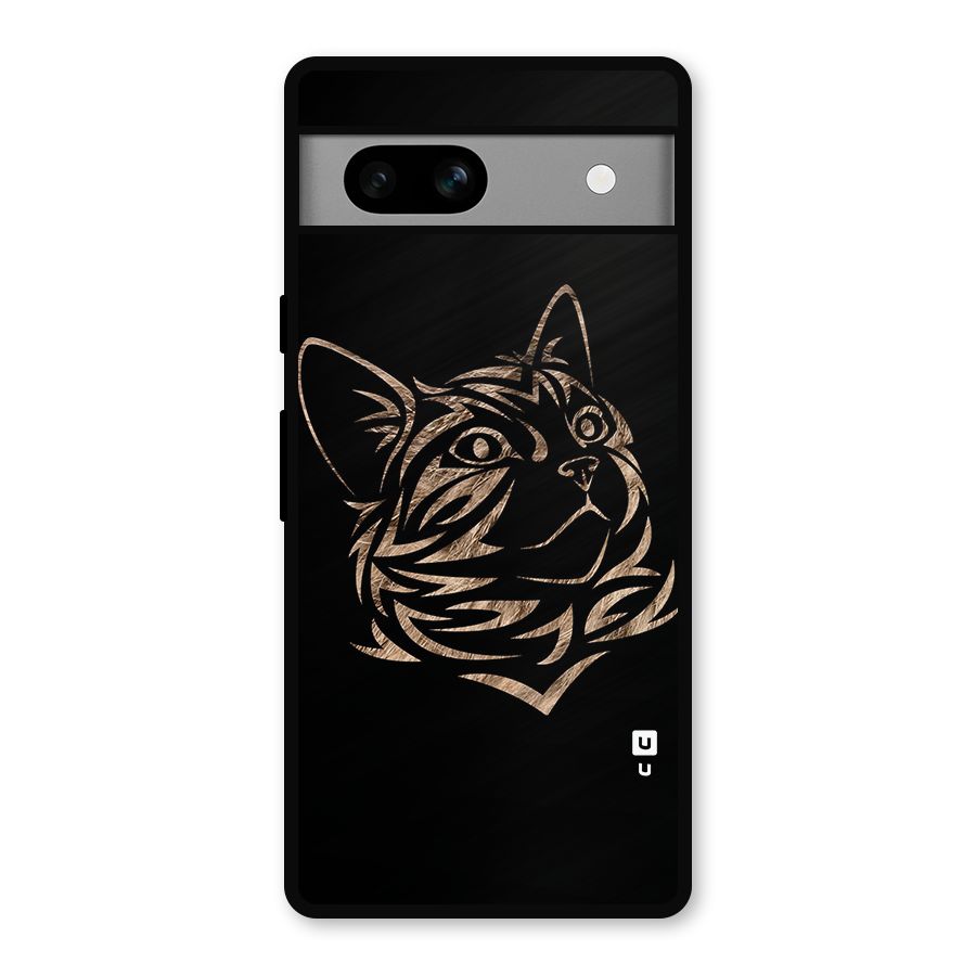 Tribal Cat Metal Back Case for Google Pixel 7a