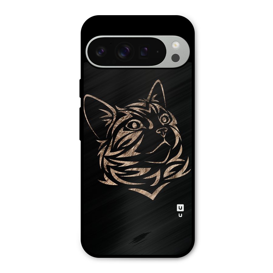 Tribal Cat Metal Back Case for Google Pixel 9 Pro XL