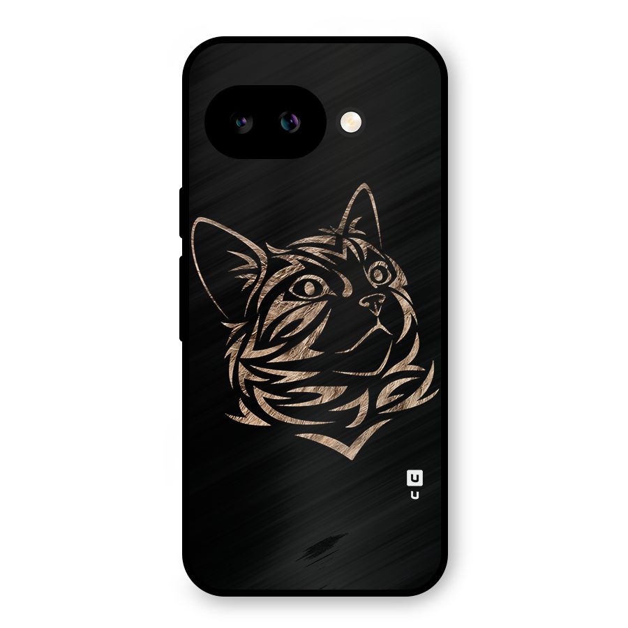 Tribal Cat Metal Back Case for Google Pixel 9a