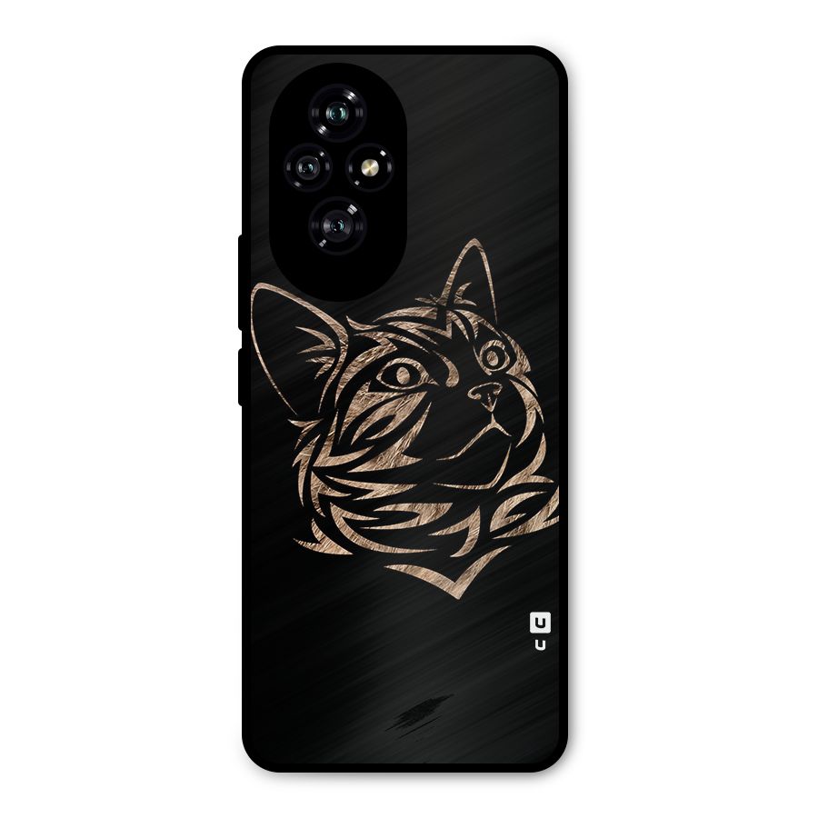 Tribal Cat Metal Back Case for Honor 200