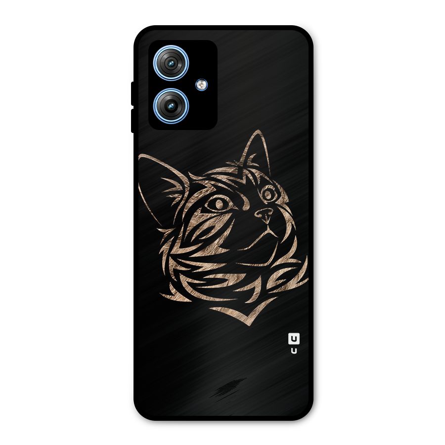 Tribal Cat Metal Back Case for Moto G54
