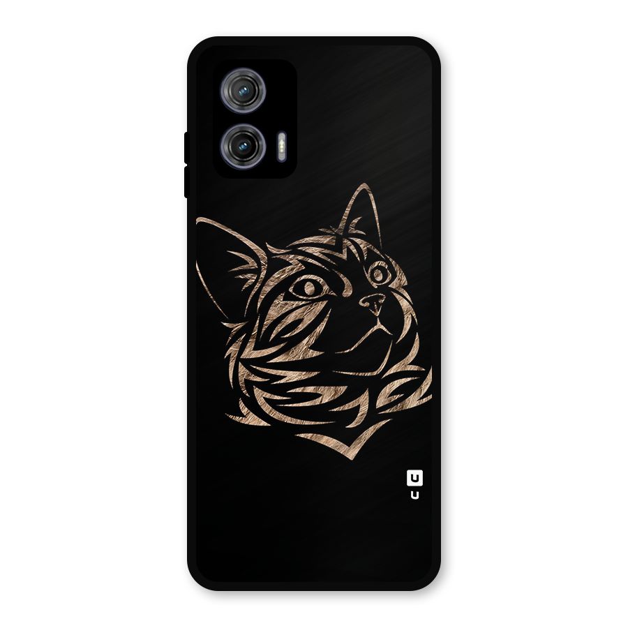Tribal Cat Metal Back Case for Moto G73