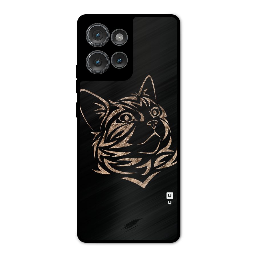 Tribal Cat Metal Back Case for Motorola Edge 50