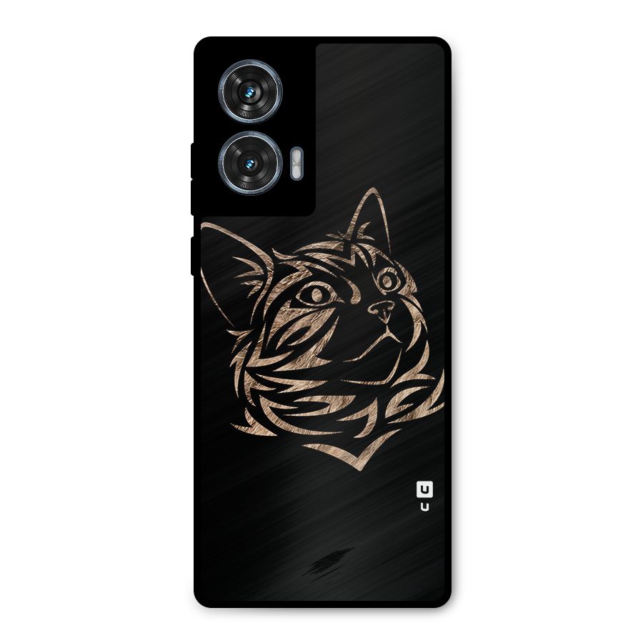 Tribal Cat Metal Back Case for Motorola Edge 50 Fusion