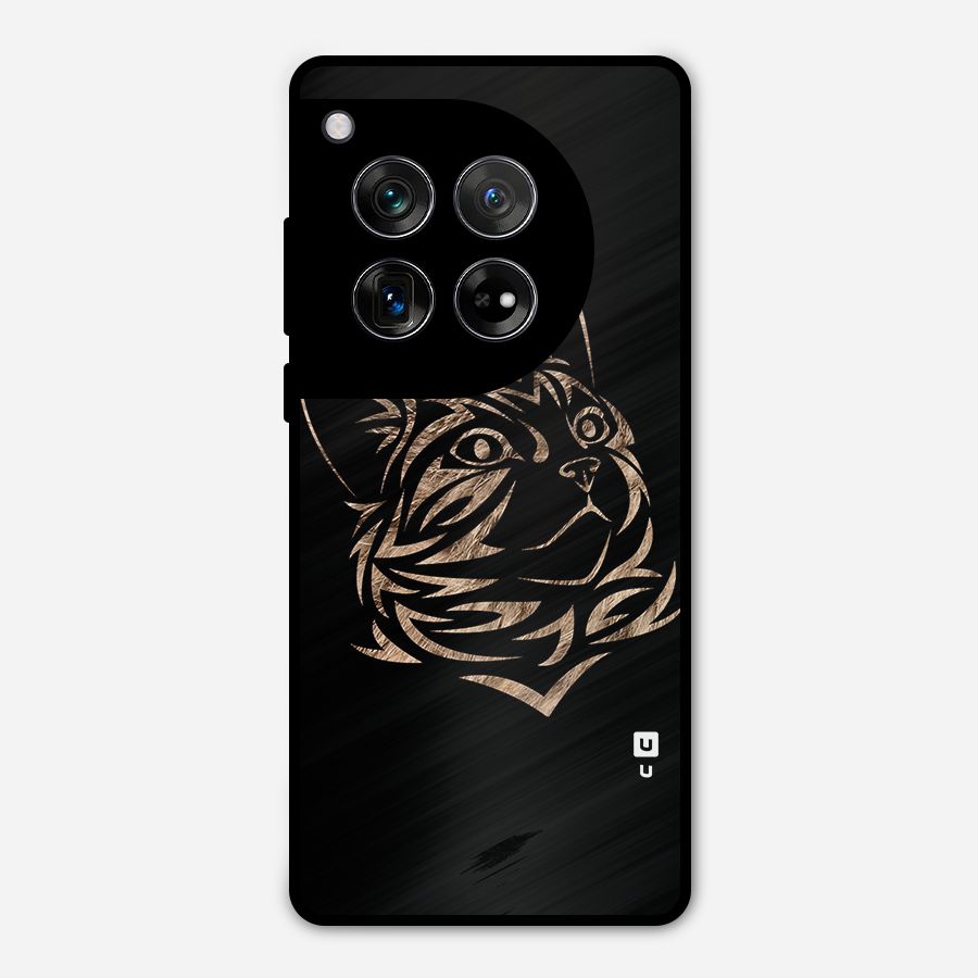 Tribal Cat Metal Back Case for OnePlus 12