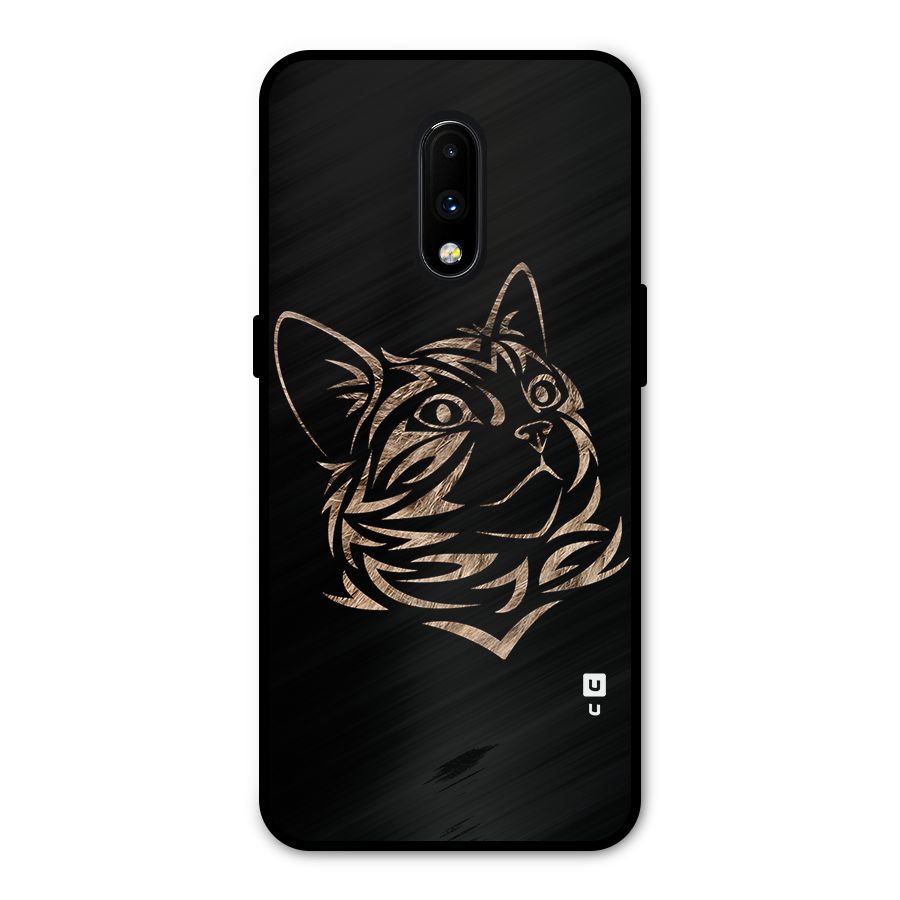Tribal Cat Metal Back Case for OnePlus 7