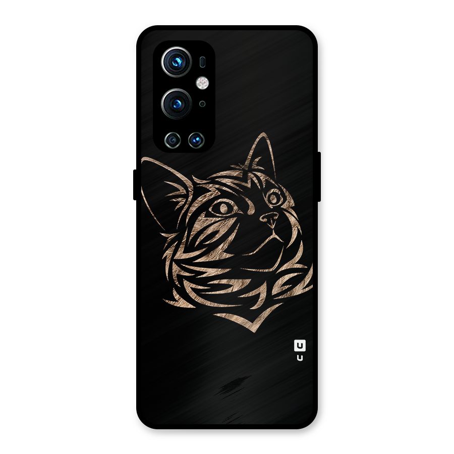 Tribal Cat Metal Back Case for OnePlus 9 Pro