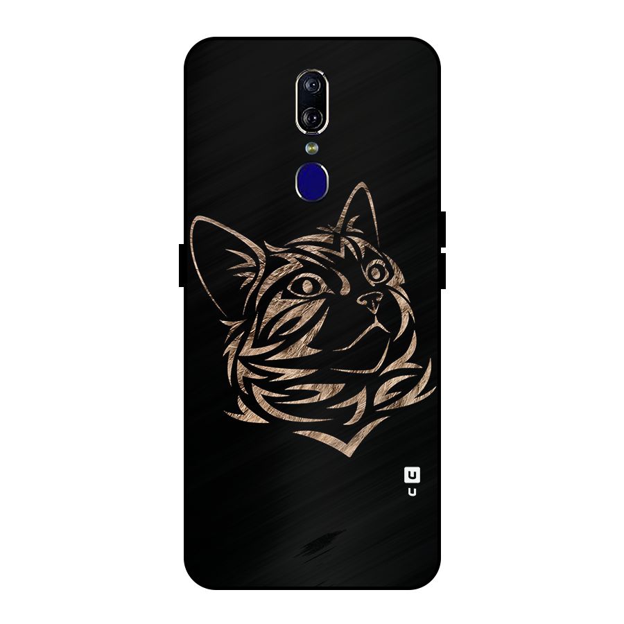 Tribal Cat Metal Back Case for Oppo F11