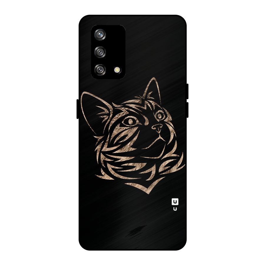 Tribal Cat Metal Back Case for Oppo F19