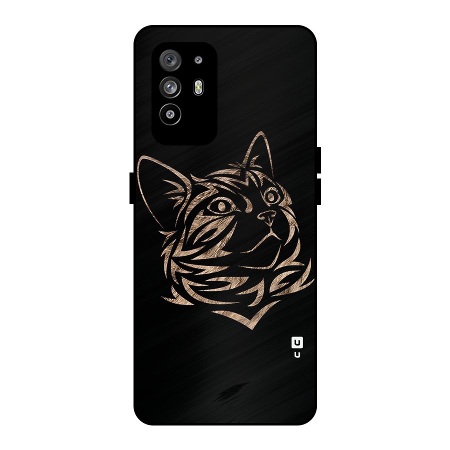 Tribal Cat Metal Back Case for Oppo F19 Pro Plus 5G