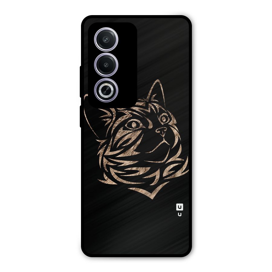 Tribal Cat Metal Back Case for Oppo K12x
