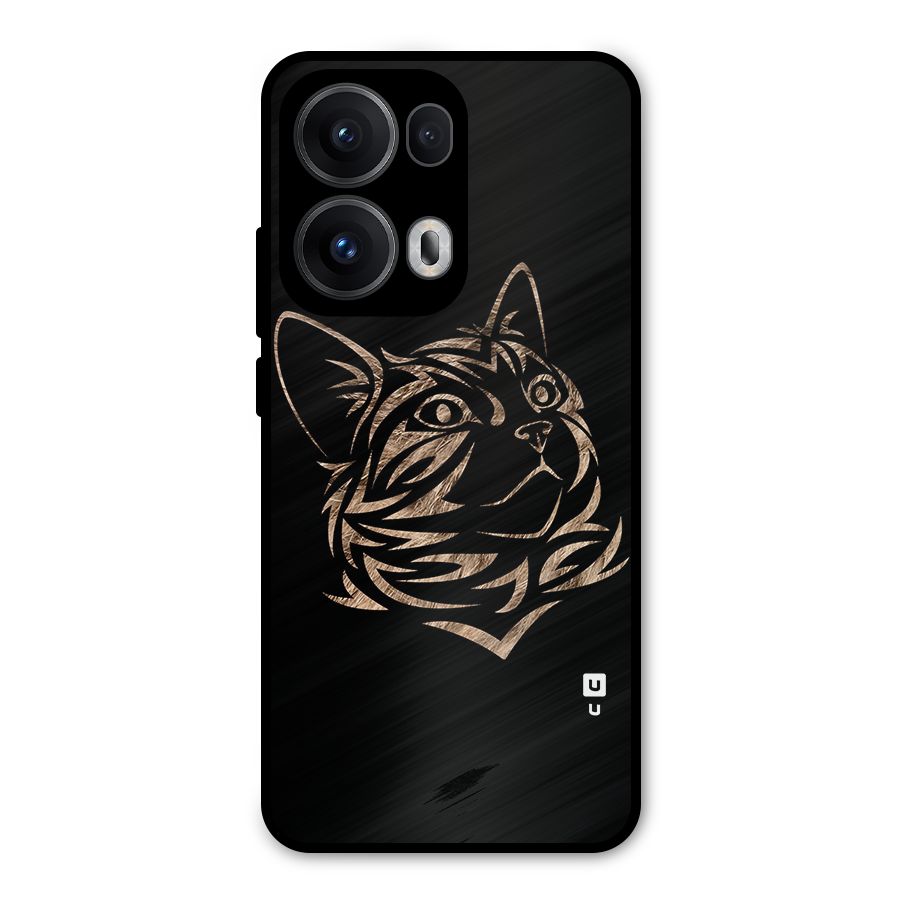 Tribal Cat Metal Back Case for Oppo Reno13 Pro