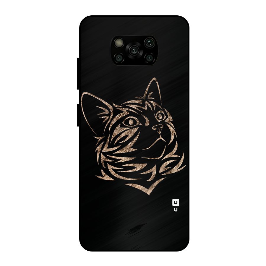 Tribal Cat Metal Back Case for Poco X3