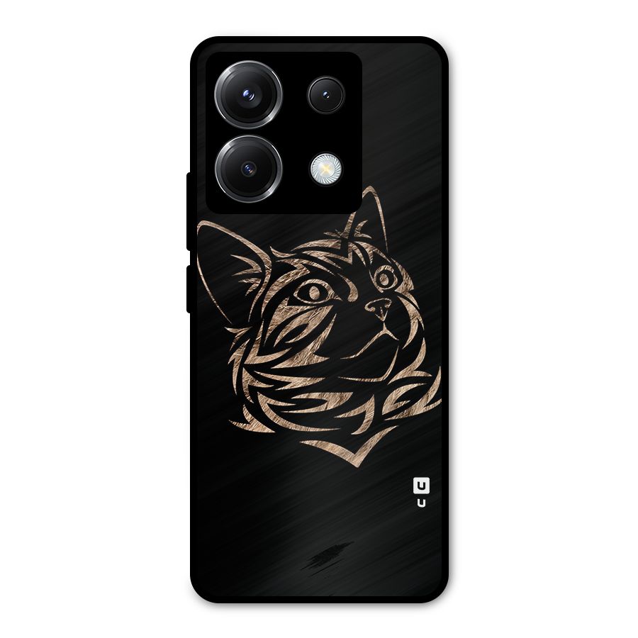 Tribal Cat Metal Back Case for Poco X6
