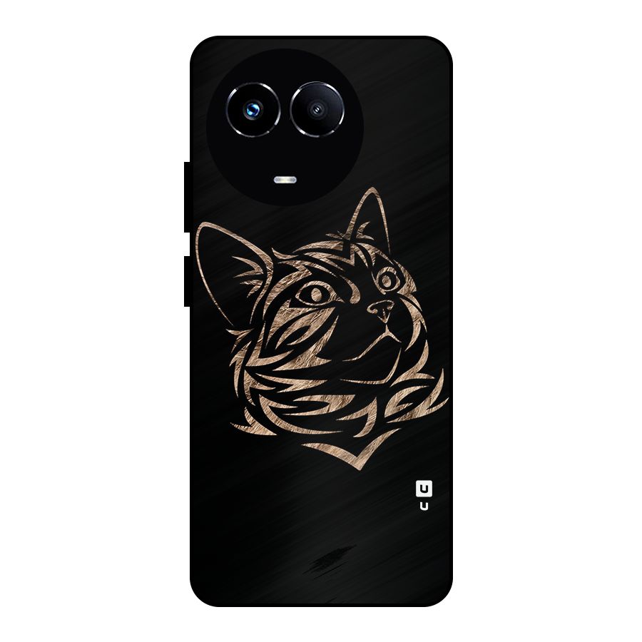 Tribal Cat Metal Back Case for Realme 11X