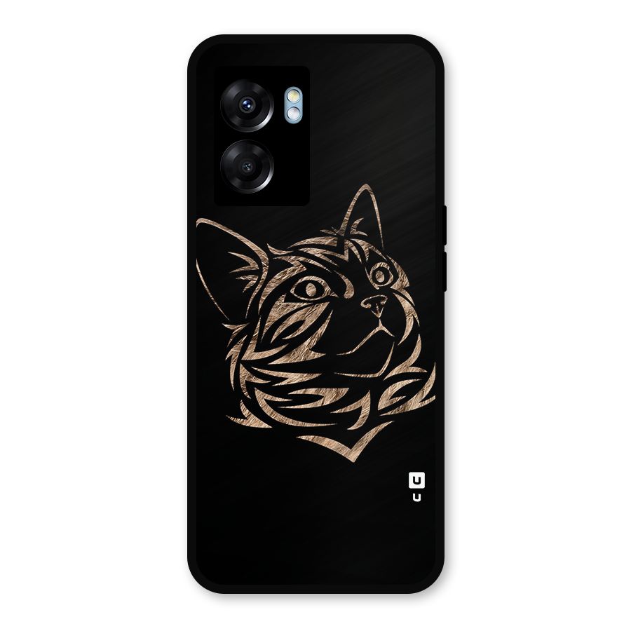 Tribal Cat Metal Back Case for Realme Narzo 50 5G