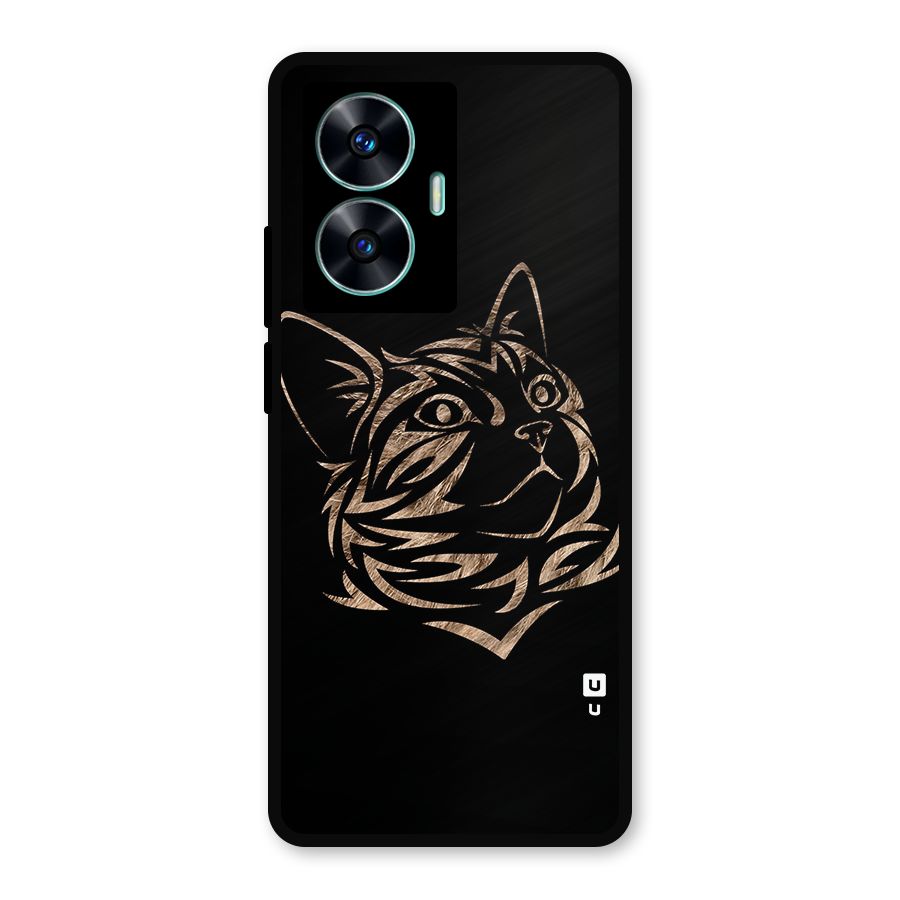 Tribal Cat Metal Back Case for Realme Narzo N55