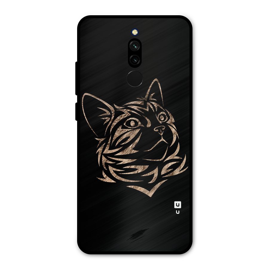 Tribal Cat Metal Back Case for Redmi 8