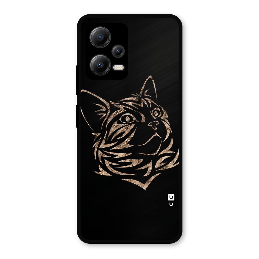 Tribal Cat Metal Back Case for Redmi Note 12 5G